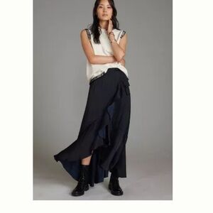 Maeve Ruffled Wrap Maxi Skirt
